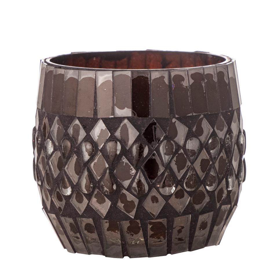 Creative Collection Evaline Ljuslykta, Brun, Återvunnet Glas, 4-pack