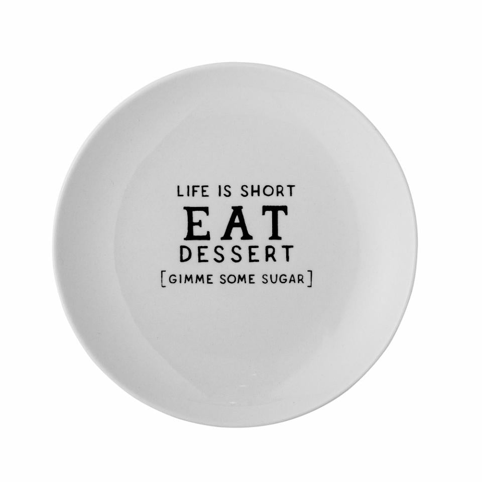 Creative Collection Wendy Tallrik, Vit, Stengods, 6-pack