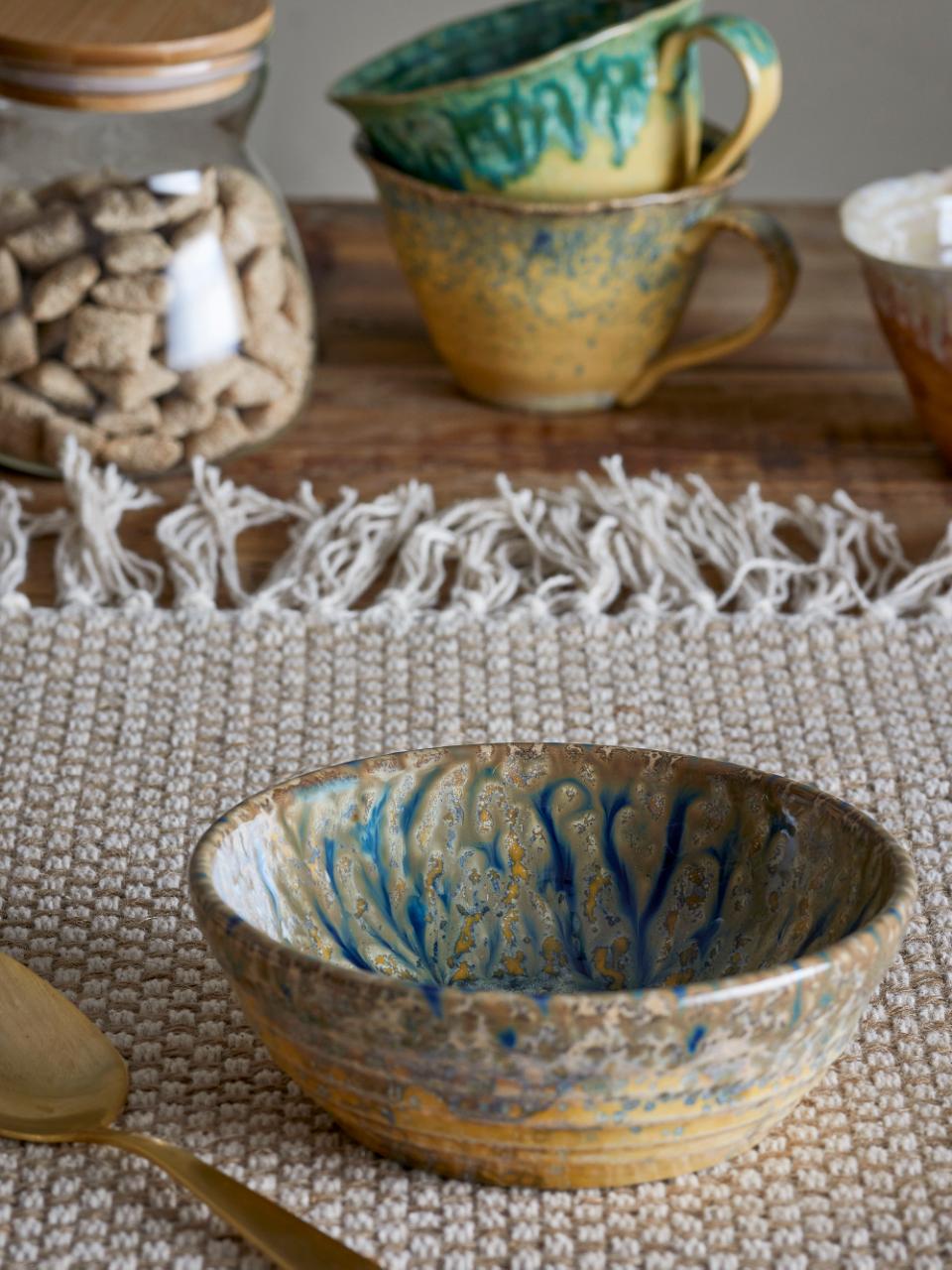 Bloomingville Milani Skål, Blå, Stengods, 6-pack