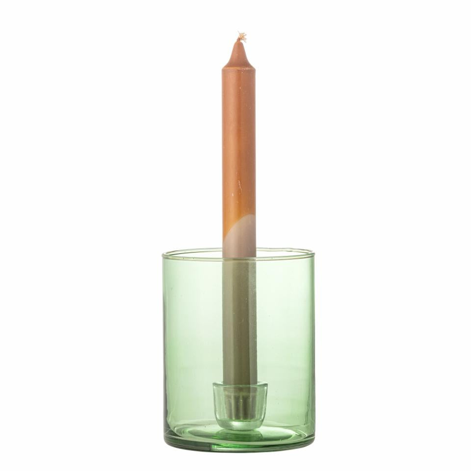 Bloomingville Juline Ljushållare, Grön, Återvunnet Glas, 4-pack