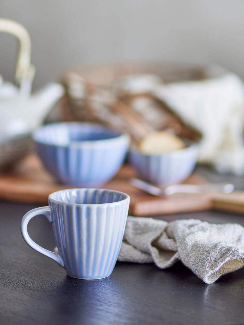 Bloomingville Latina Mugg, Blå, Stengods, 6-pack