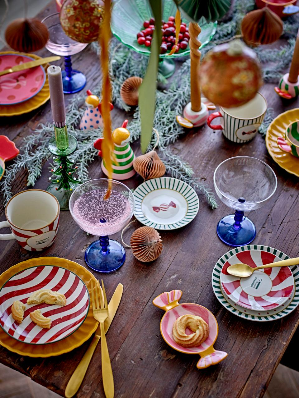 Bloomingville Jolly Tallrik, Röd, Stengods, 6-pack