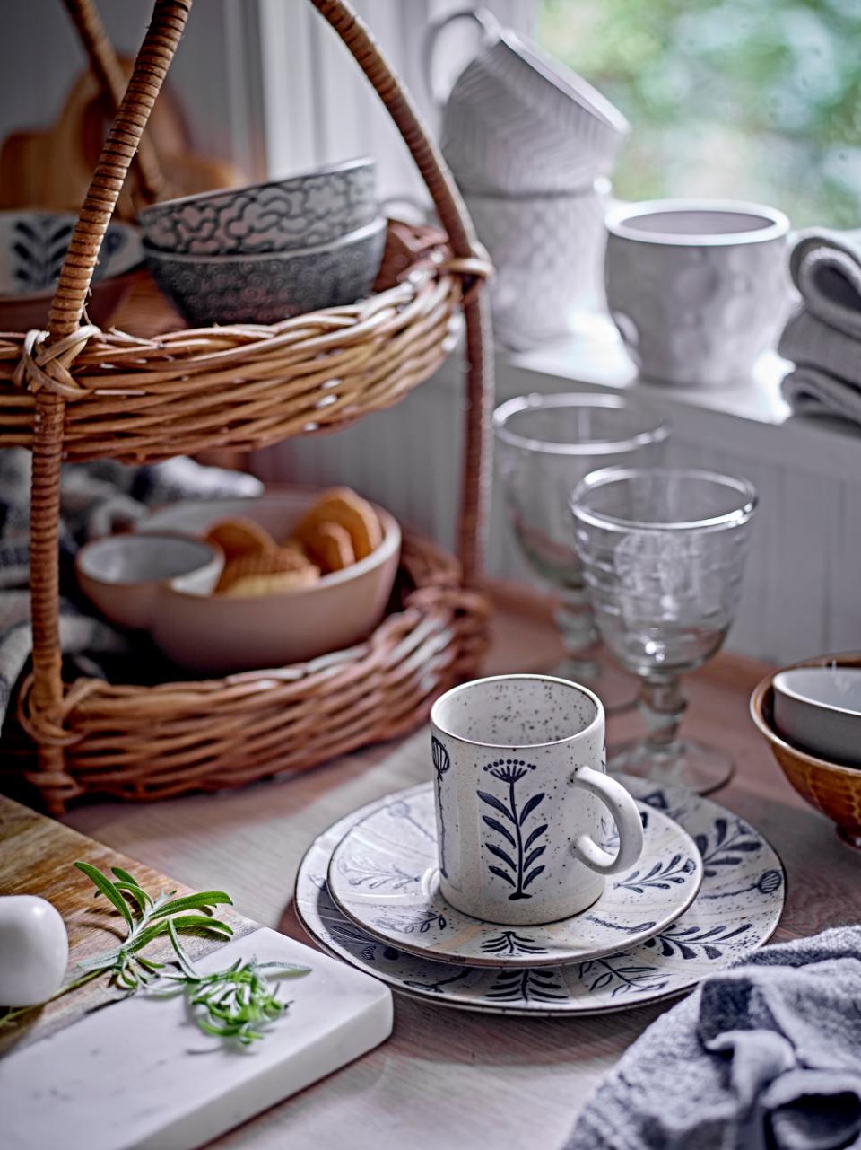 Creative Collection Leonie Tallrik, Blå, Stengods, 6-pack