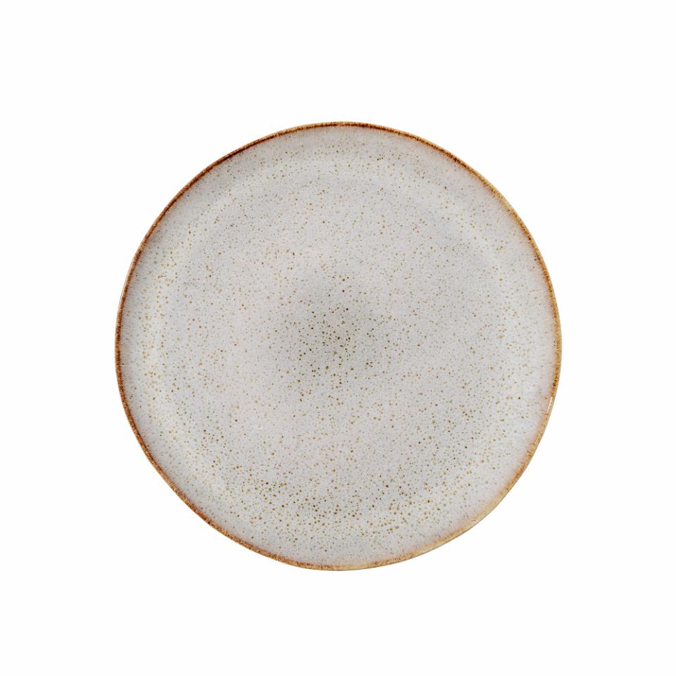 Bloomingville Sandrine Tallrik, Natur, Stengods, 6-pack