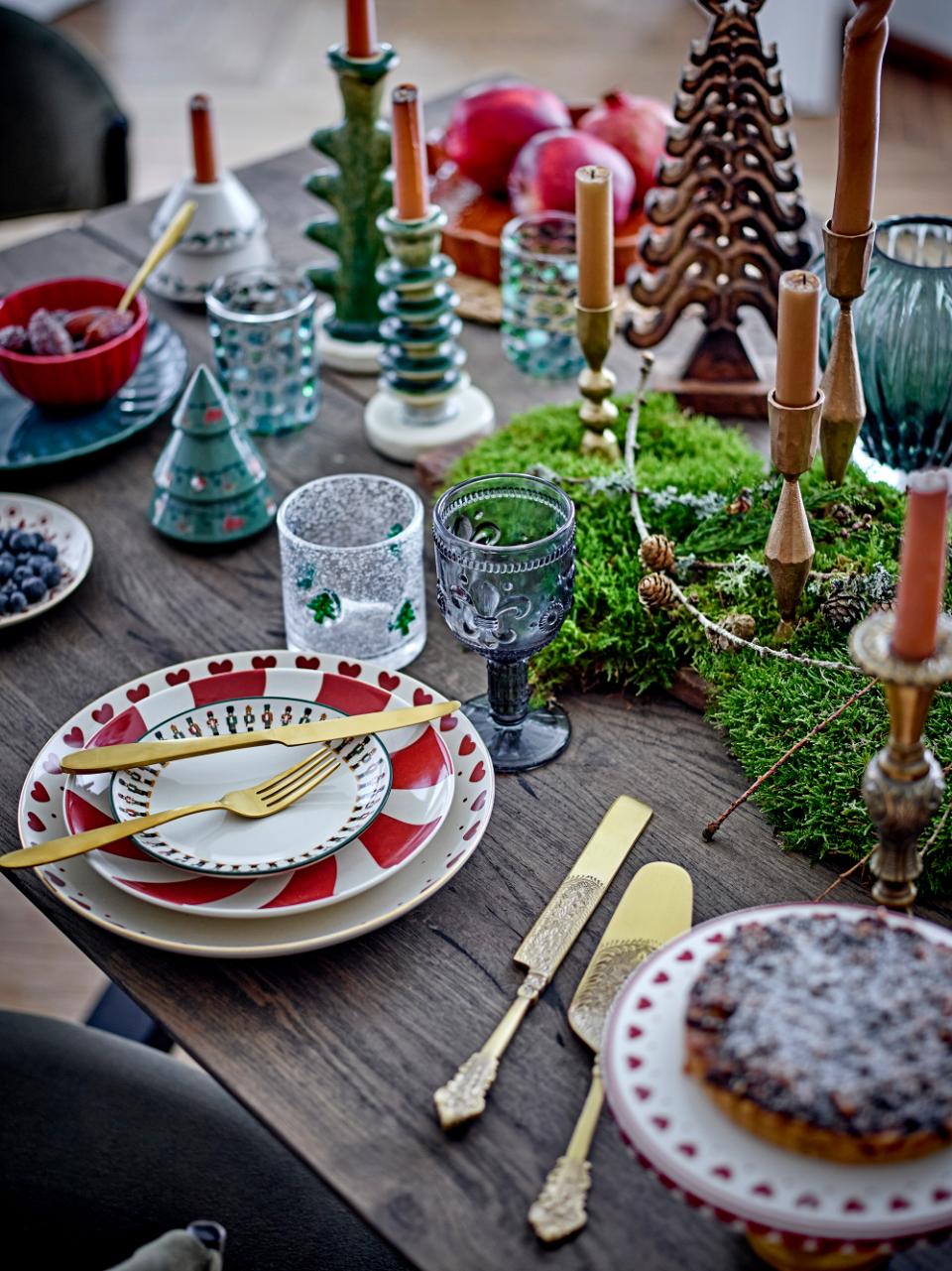 Bloomingville Yule Tallrik, Natur, Stengods, 6-pack