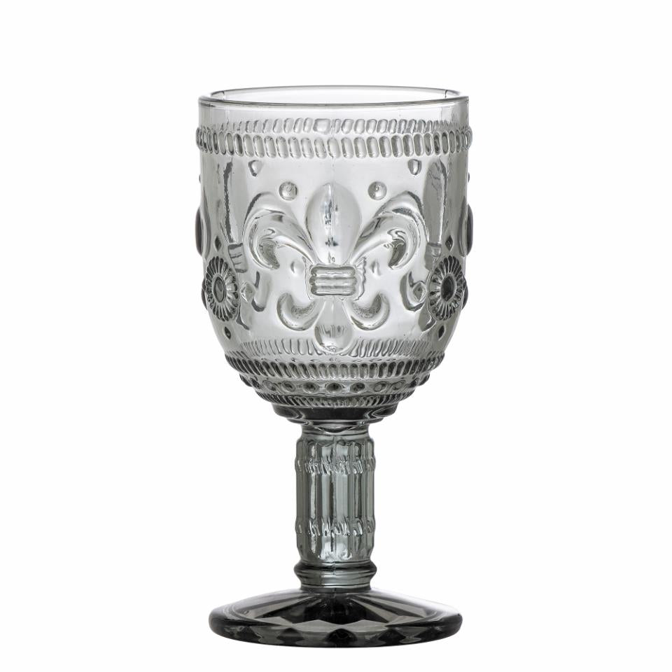 Bloomingville Cordelia Vinglas, Grå, Glas, 6-pack