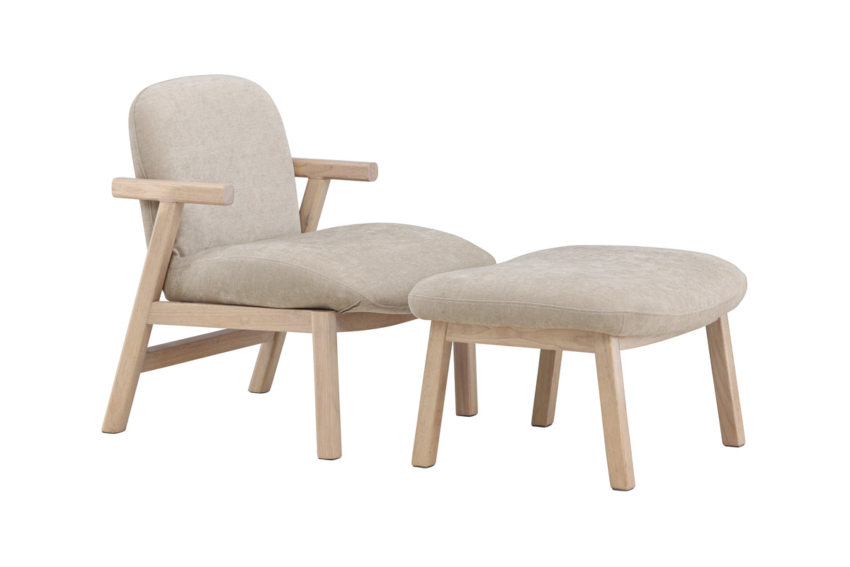 Venture Home Rile Ottoman Beige + Fåtölj Beige