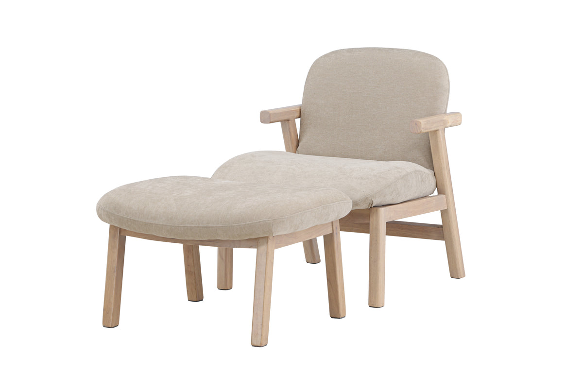 Venture Home Rile Ottoman Beige + Fåtölj Beige