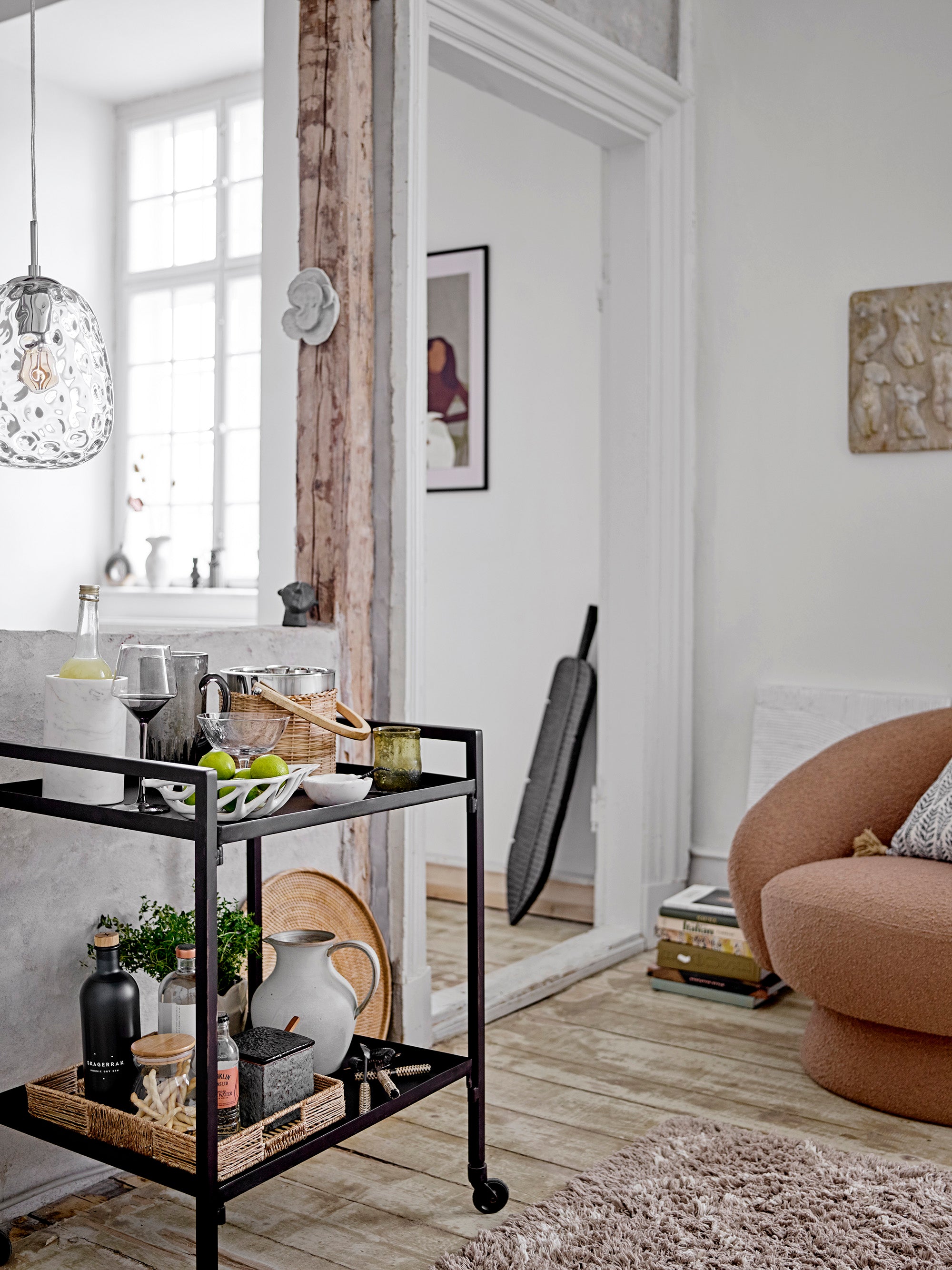 Bloomingville BAELE Taklampa, Klar, Glas