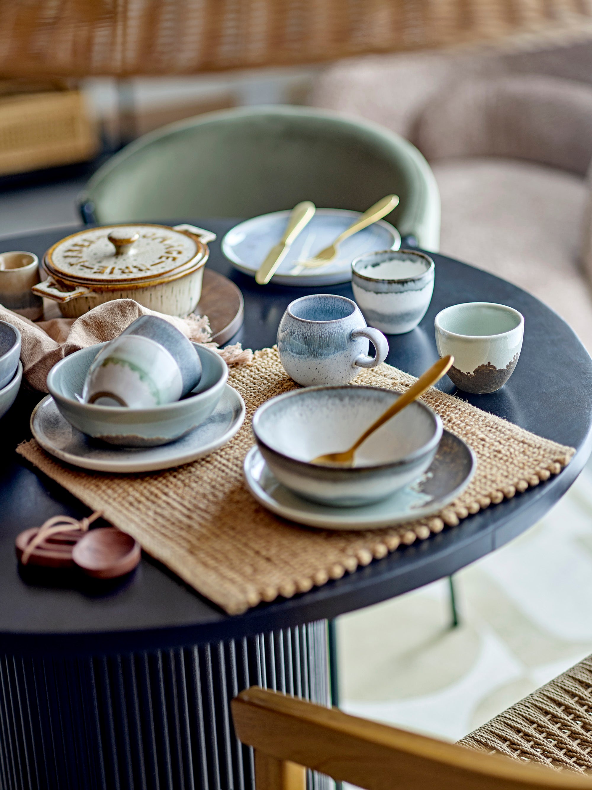 Bloomingville PAULA Frukostset, Brun, Stengods