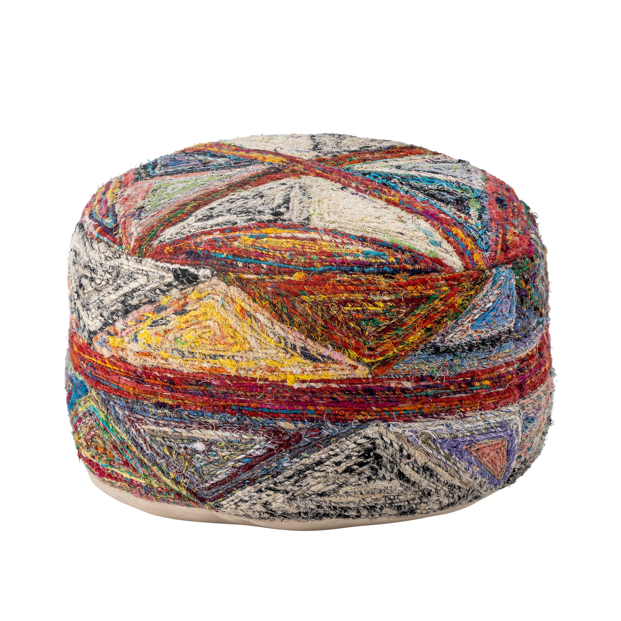 Creative Collection TORANO Pouf, Röd, Bomull