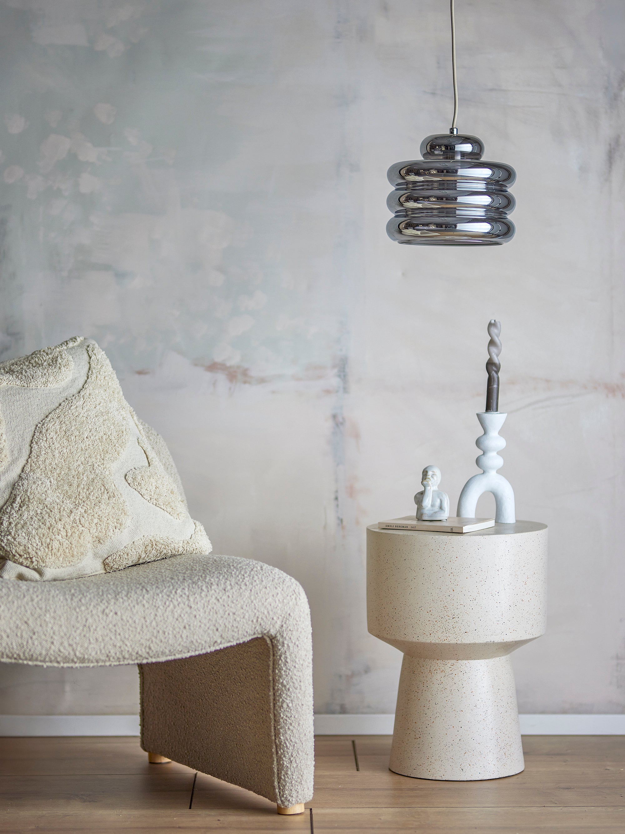 Bloomingville SPIKE Taklampa, Silver, Glas