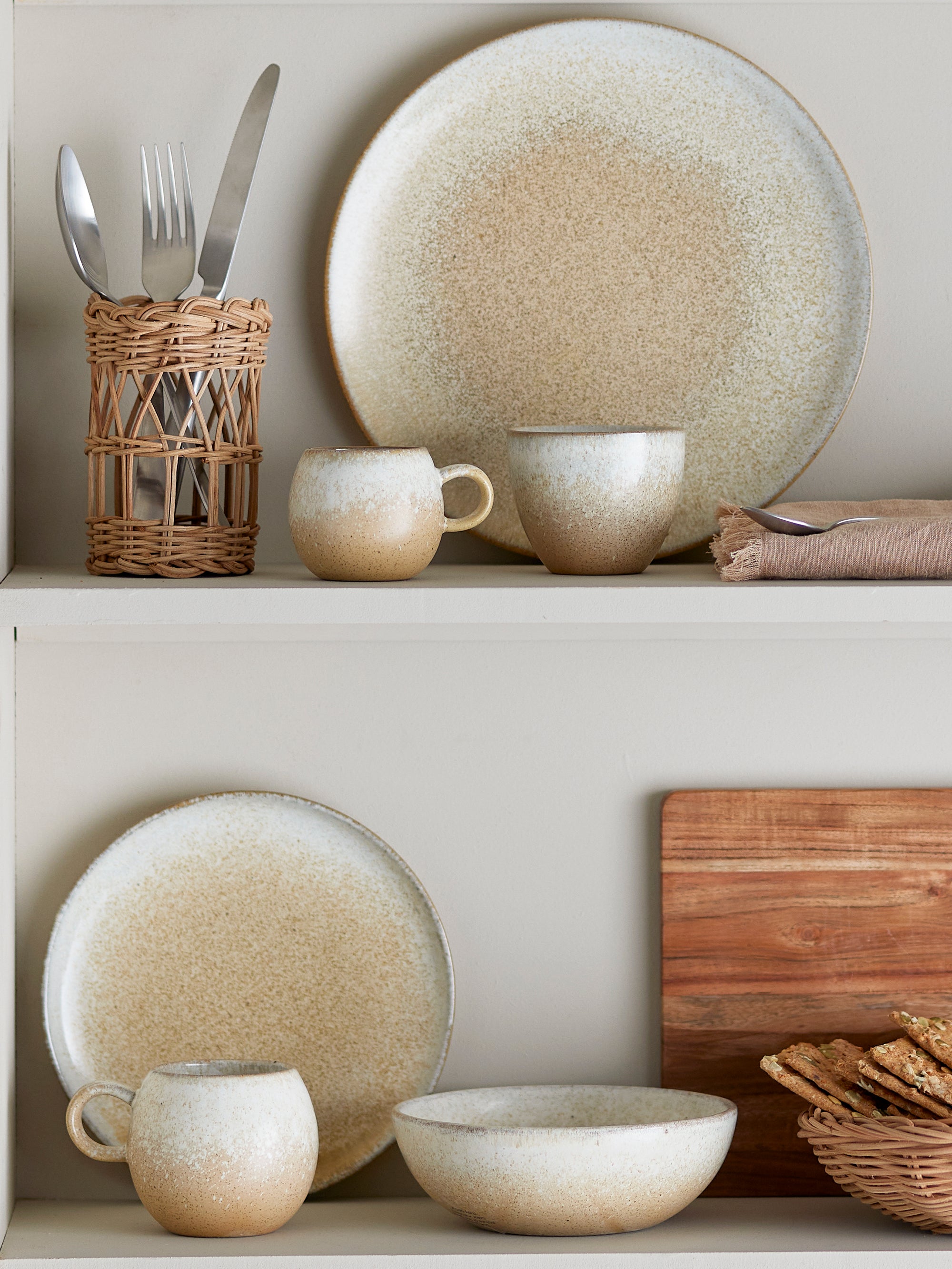 Bloomingville PAULA Frukostset, Natur, Stengods