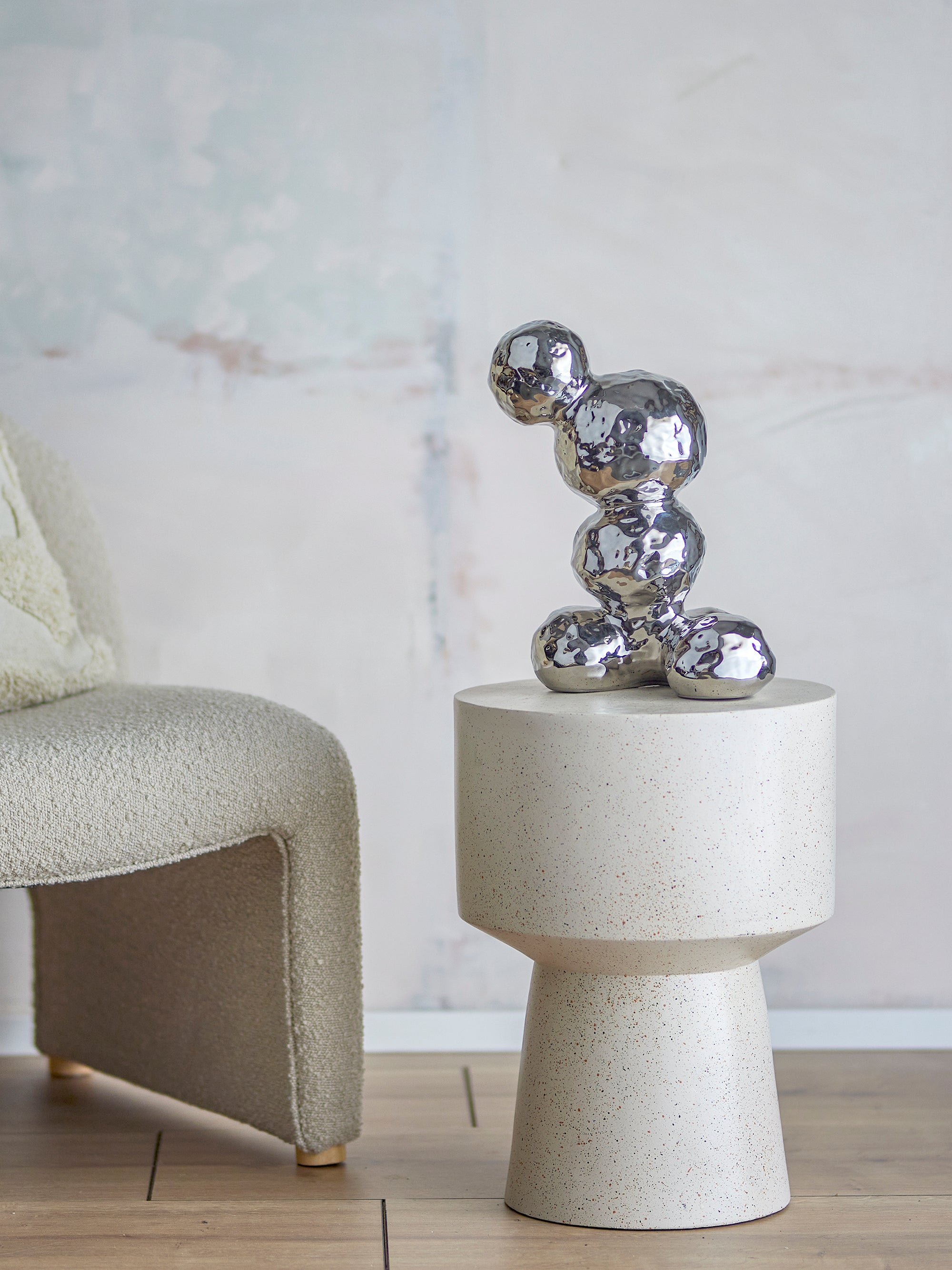 Bloomingville BOBBY Dekoration, Silver, Stengods