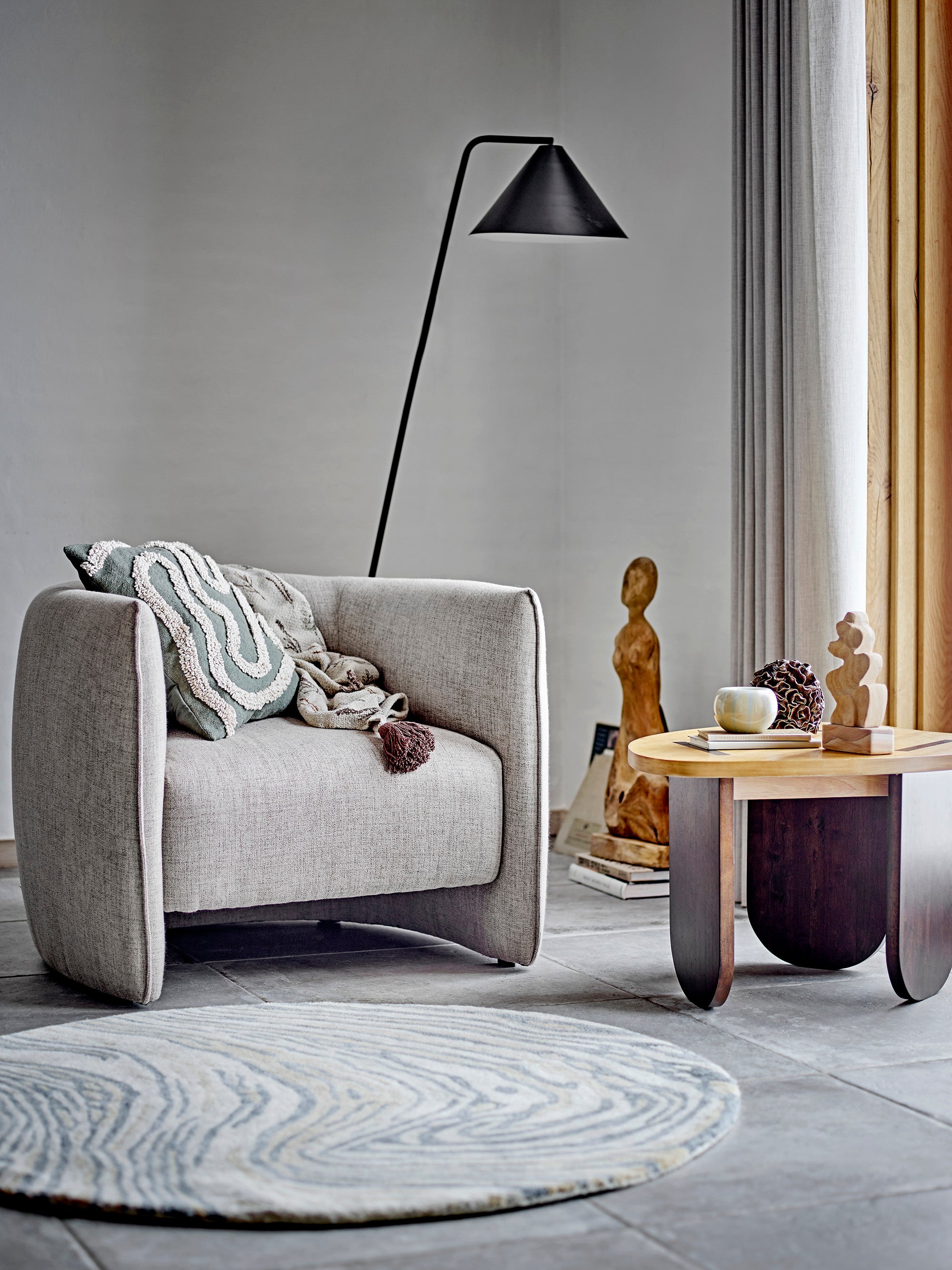 Bloomingville TIGER Matta, Brun, Ull