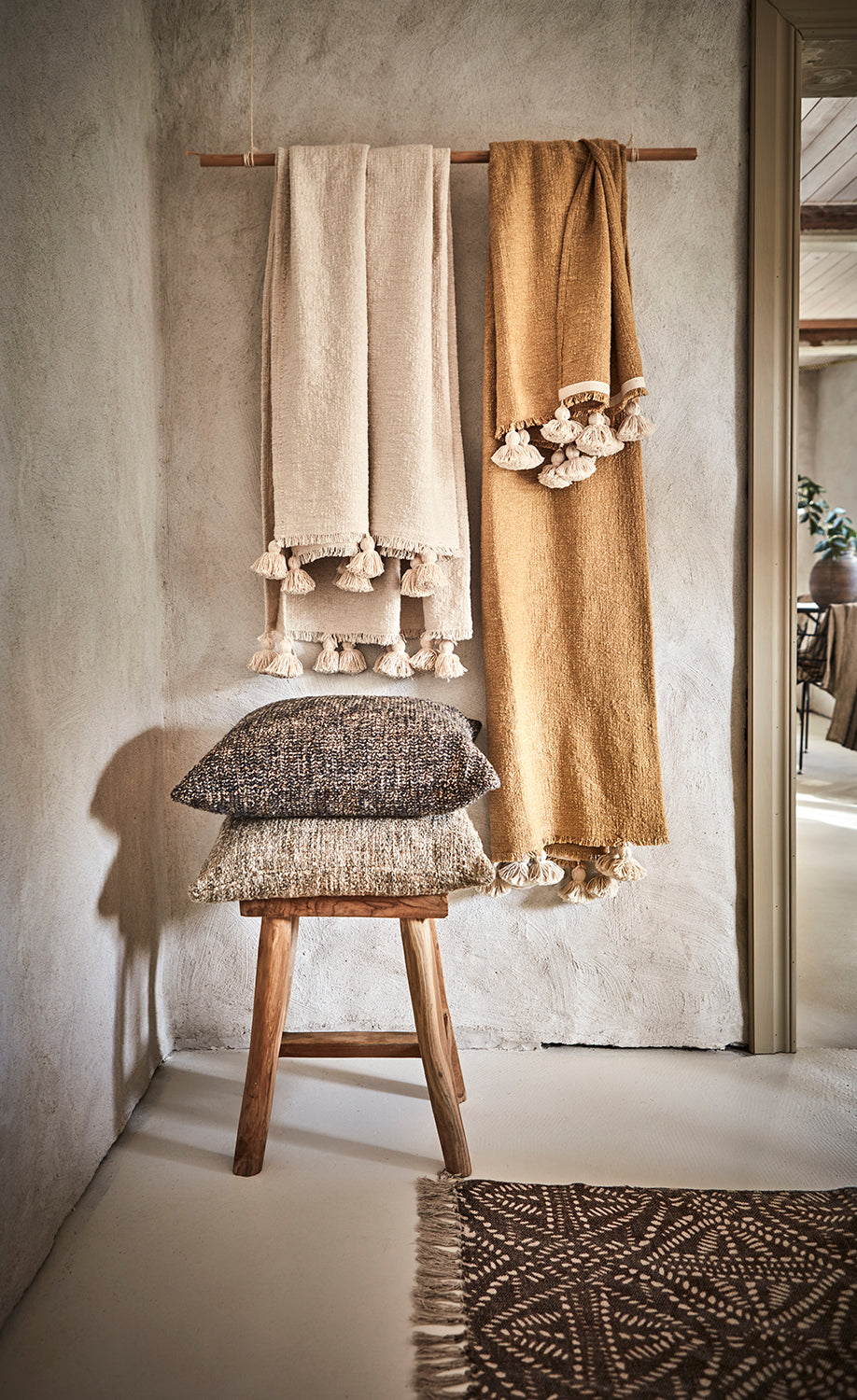 Affari Of Sweden NINA Kuddfodral, Beige/grå 5 pack