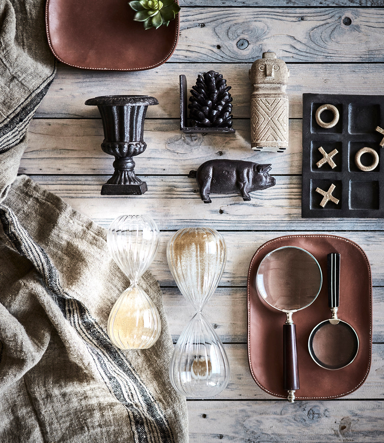 Affari Of Sweden FREJ Bokstöd, Brun/svart 4 pack