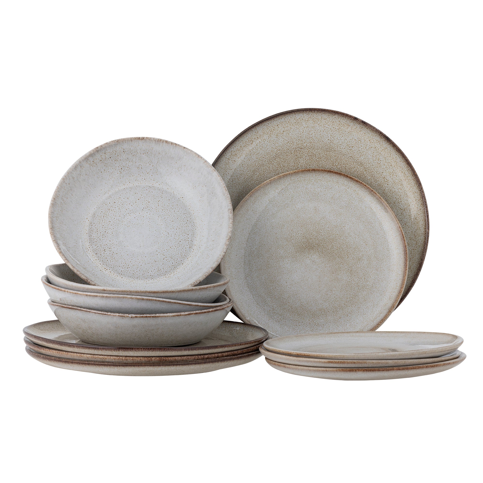 Bloomingville SANDRINE Servisset, Natur, Stengods