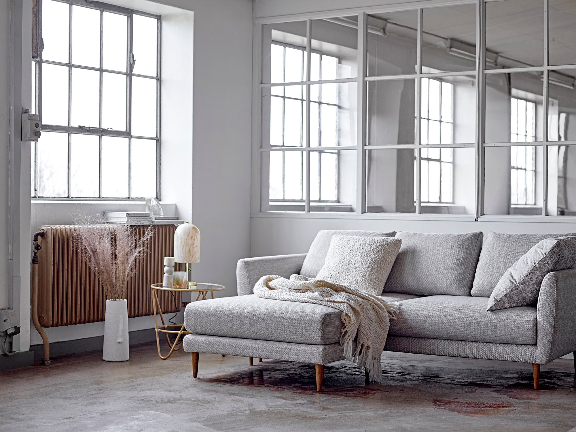 Bloomingville BERICAN Dekorationsvas, Vit, Terrakotta