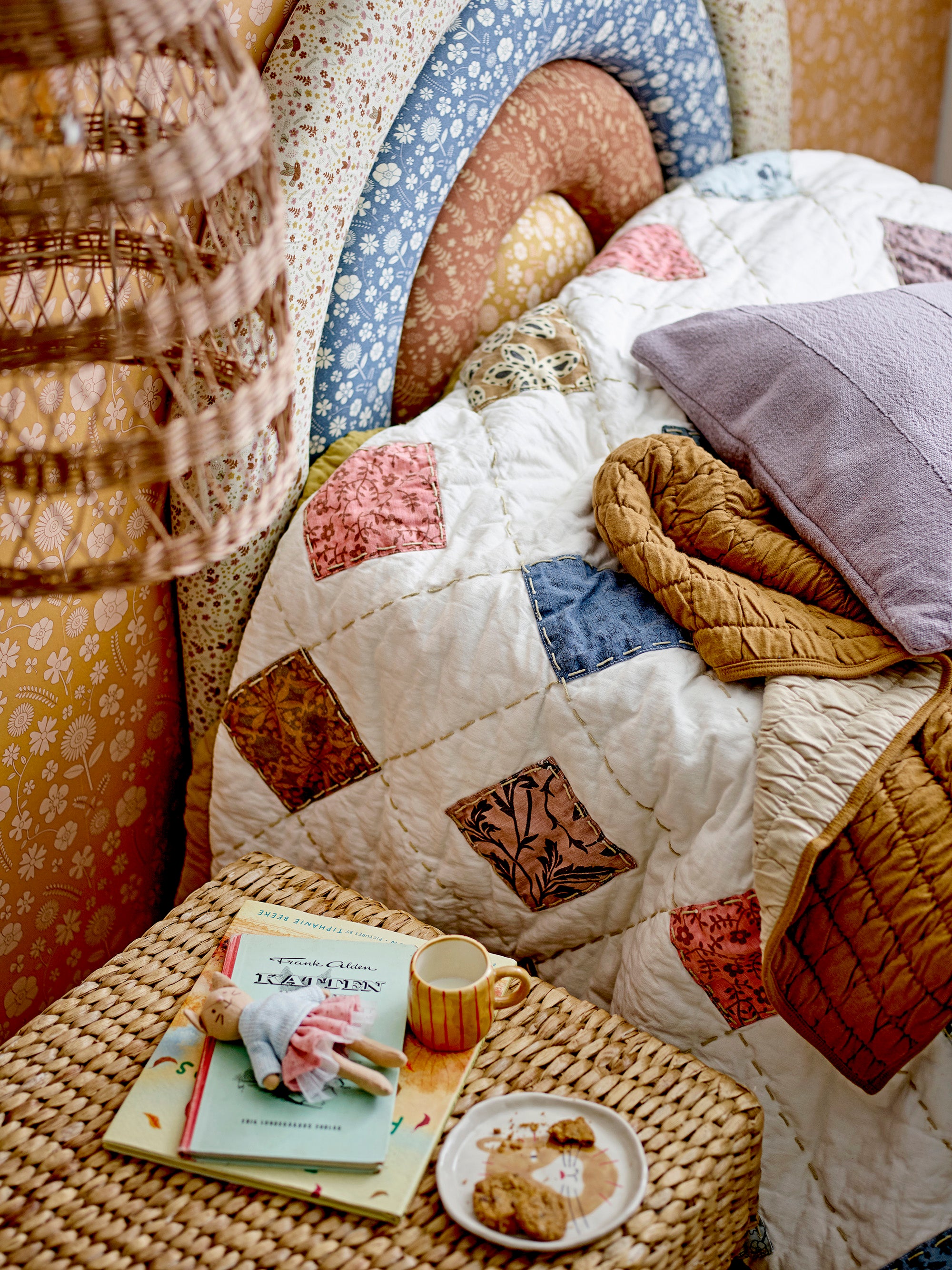 Bloomingville MINI MELUA Överkast, Natur, Bomull