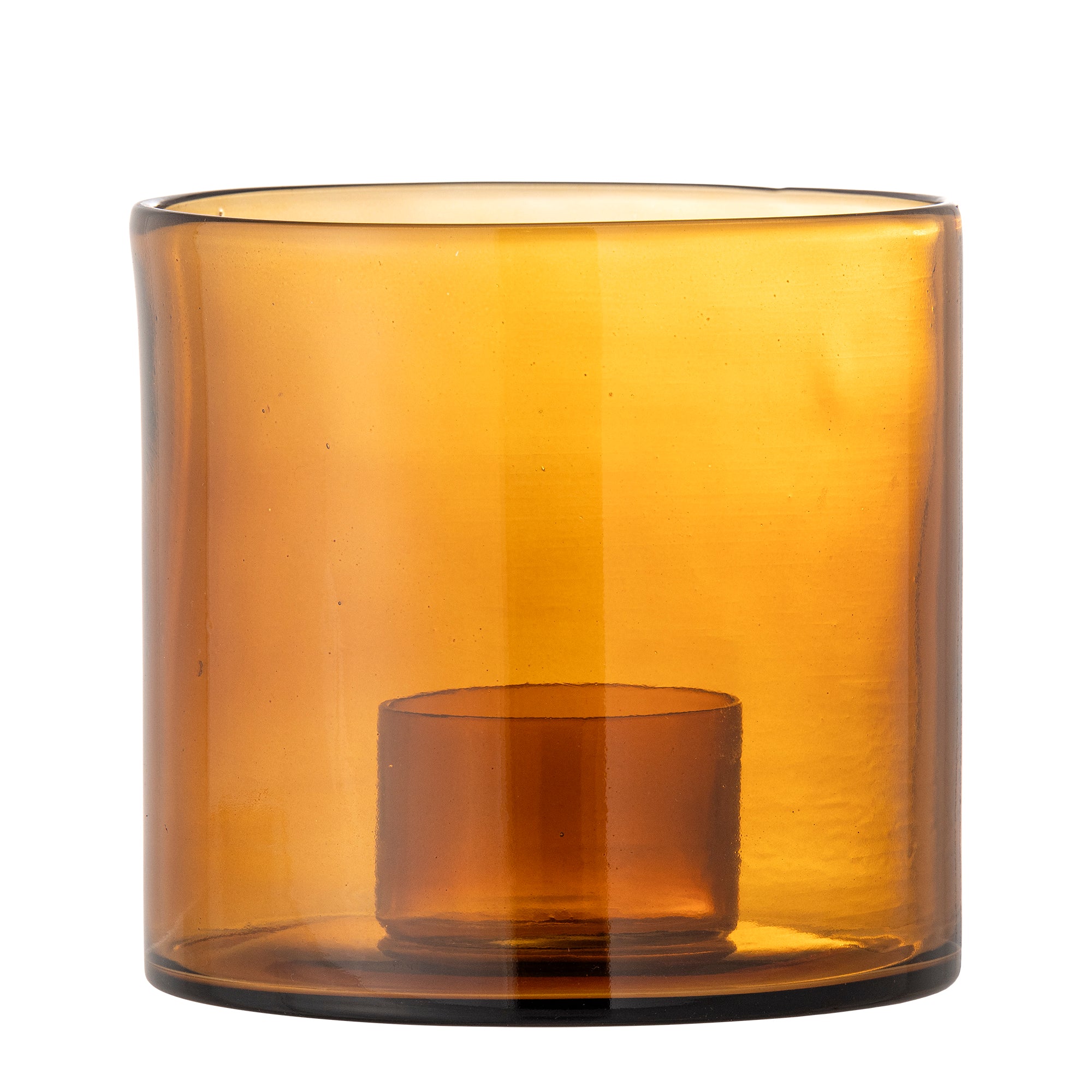 Bloomingville KAHLAH Ljusstake, Brun, Återvunnet Glas