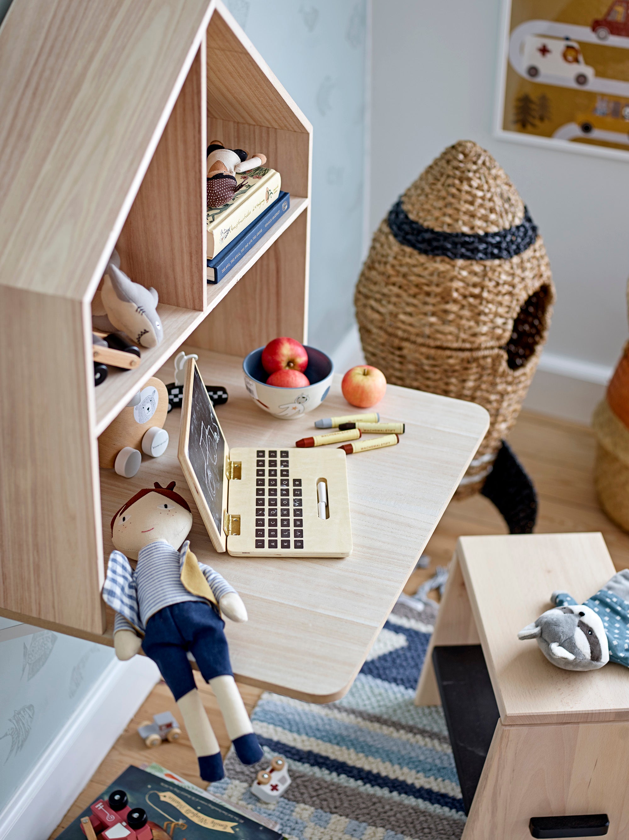 Bloomingville MINI JELA Pall, Natur, Bok