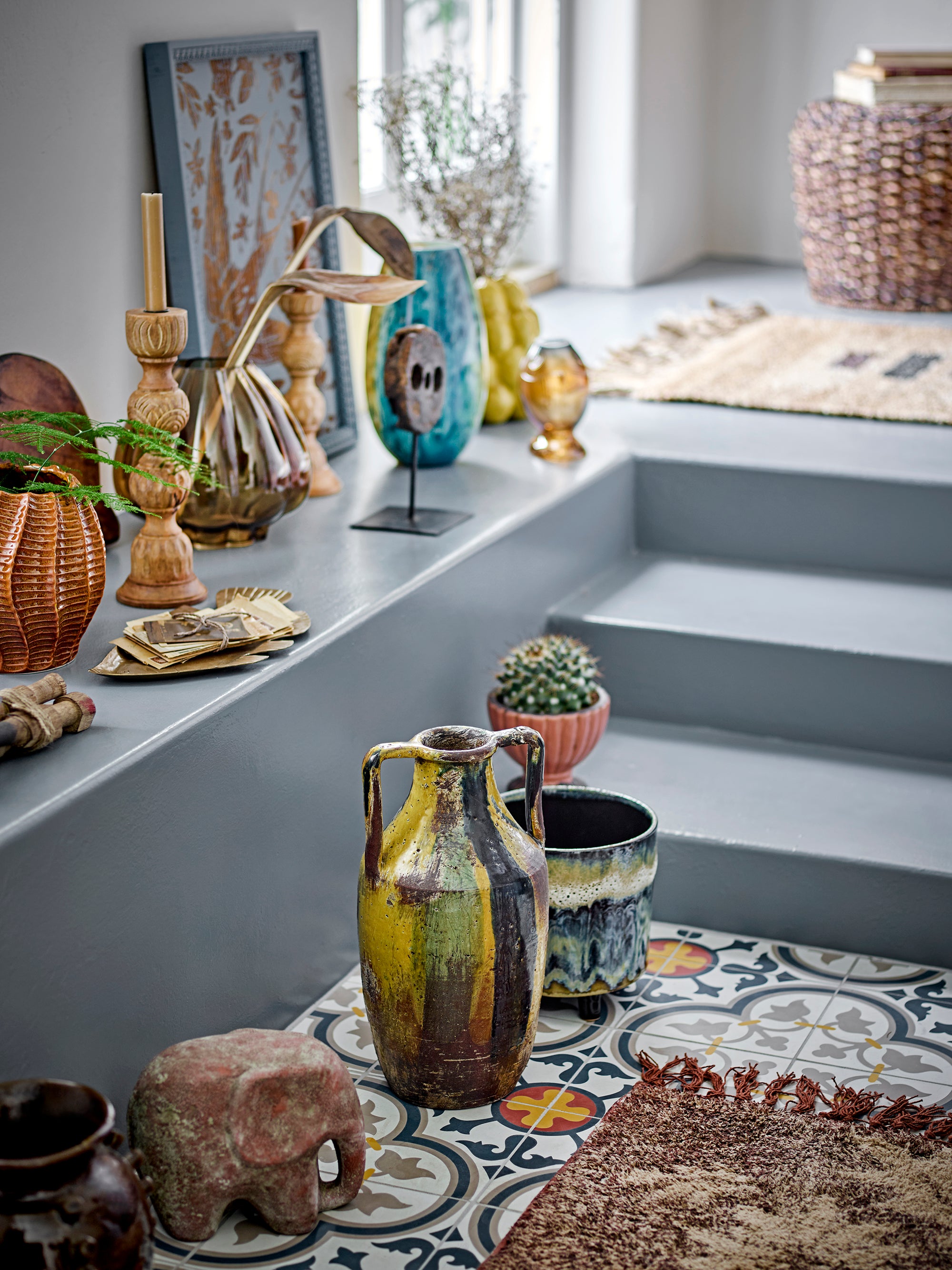 Creative Collection WILDER Dekorationsvas, Gul, Terrakotta