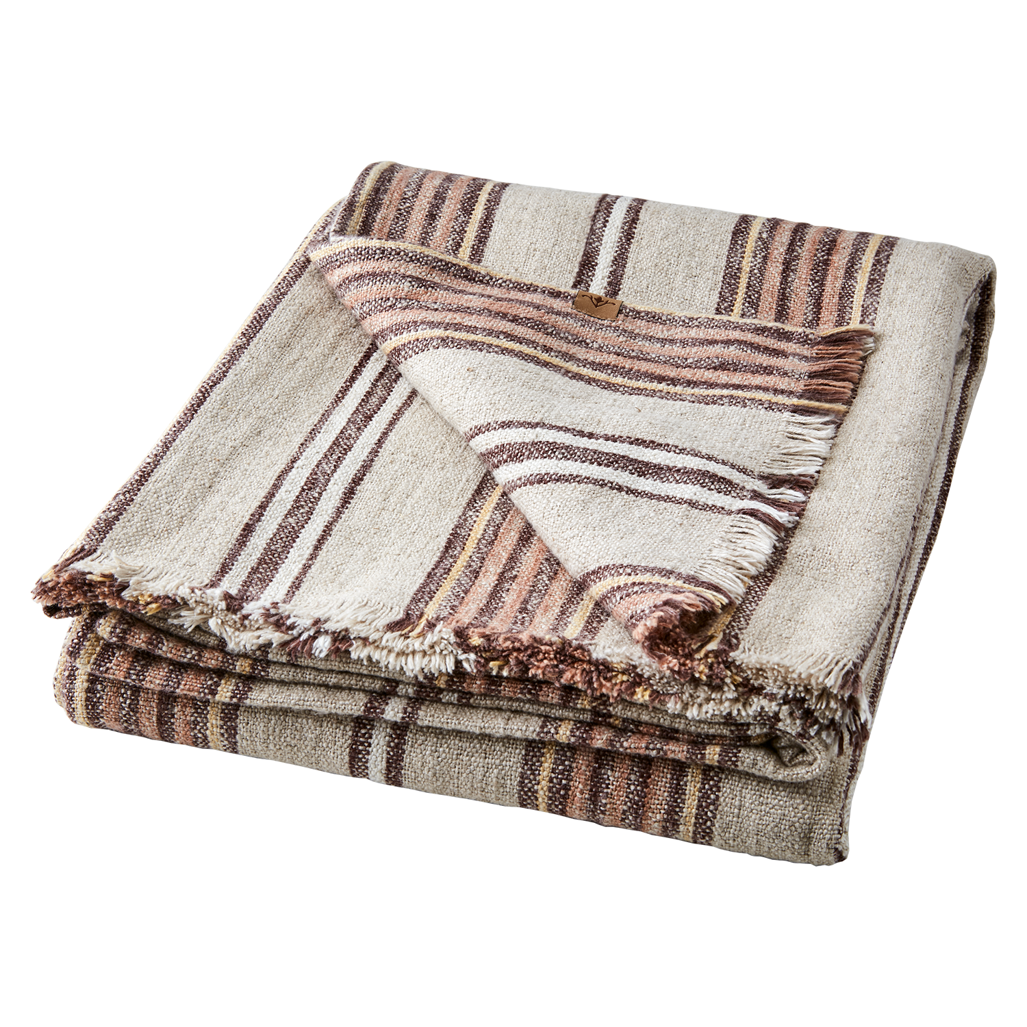 Affari Of Sweden HILDA Filt/duk, Natur/brun/rosa/gul