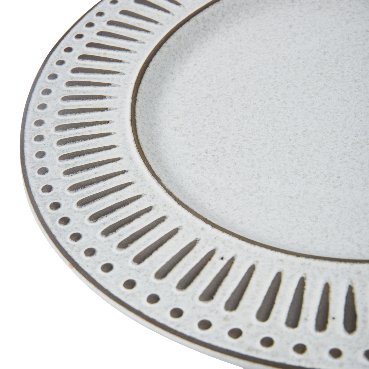 Affari Of Sweden ANTONIA Tallrik, Grå/elfenben 6 pack