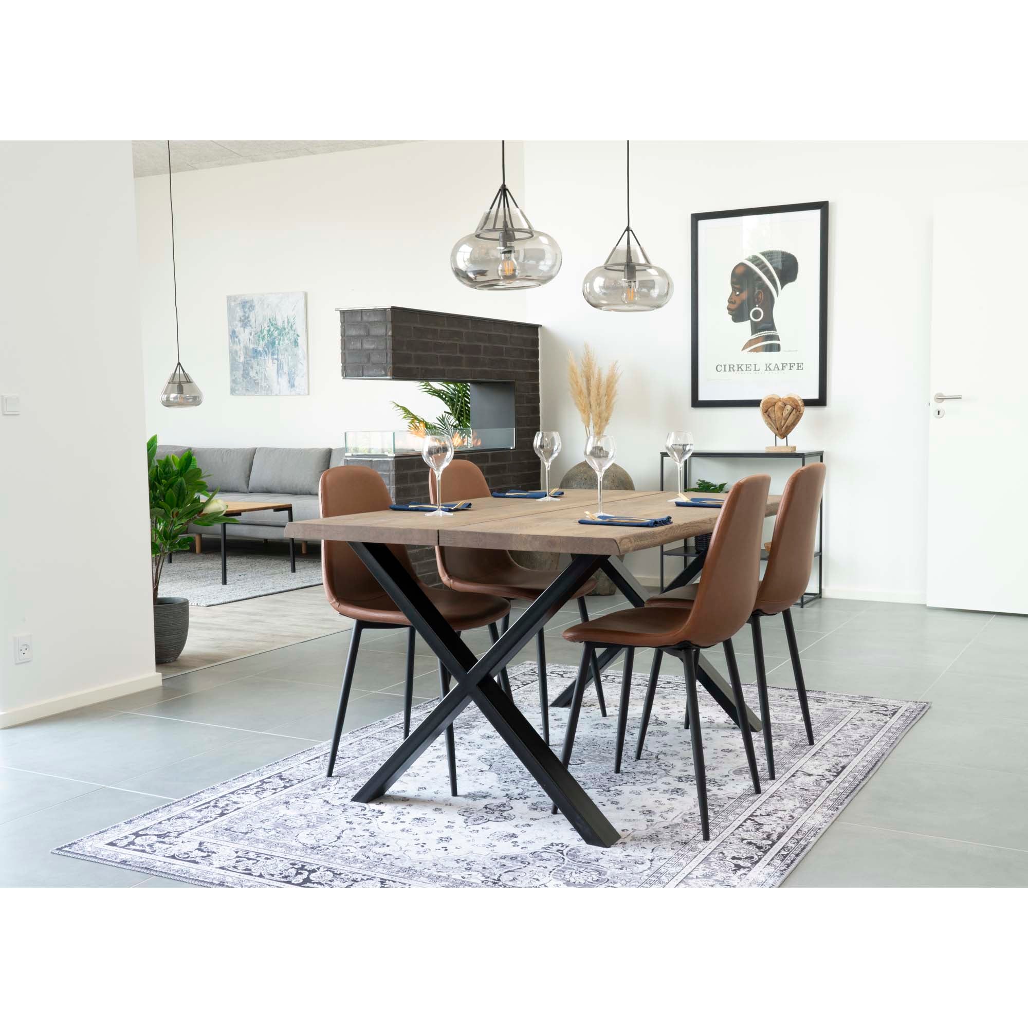 House Nordic Stockholm Matstol 2 pack Brun