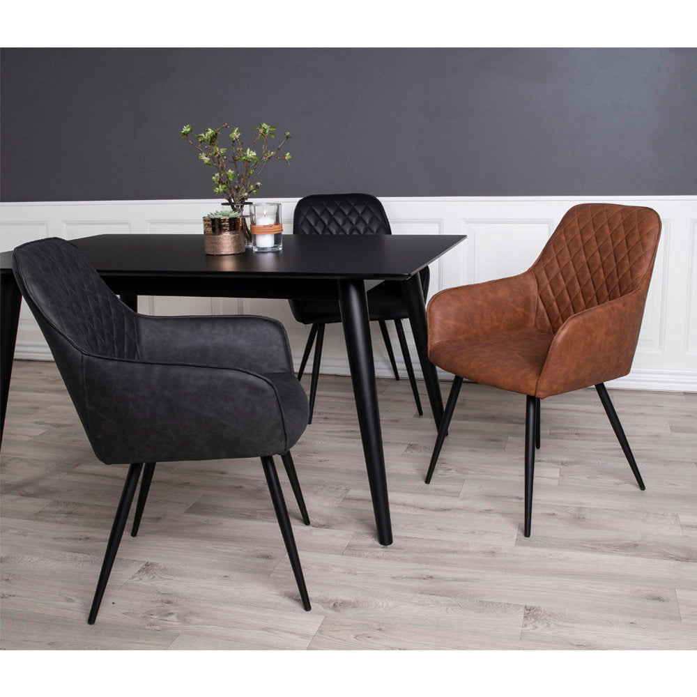 House Nordic Harbo Matstol 2 pack Svart