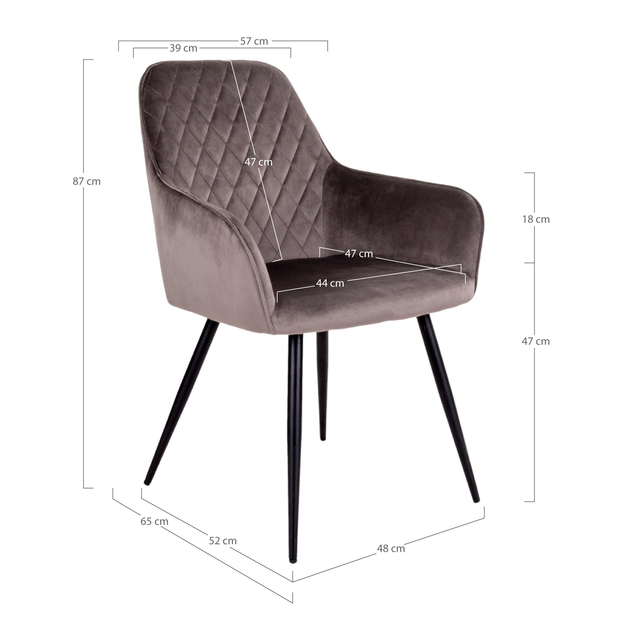 House Nordic Harbo Matstol 2 pack Light Brun