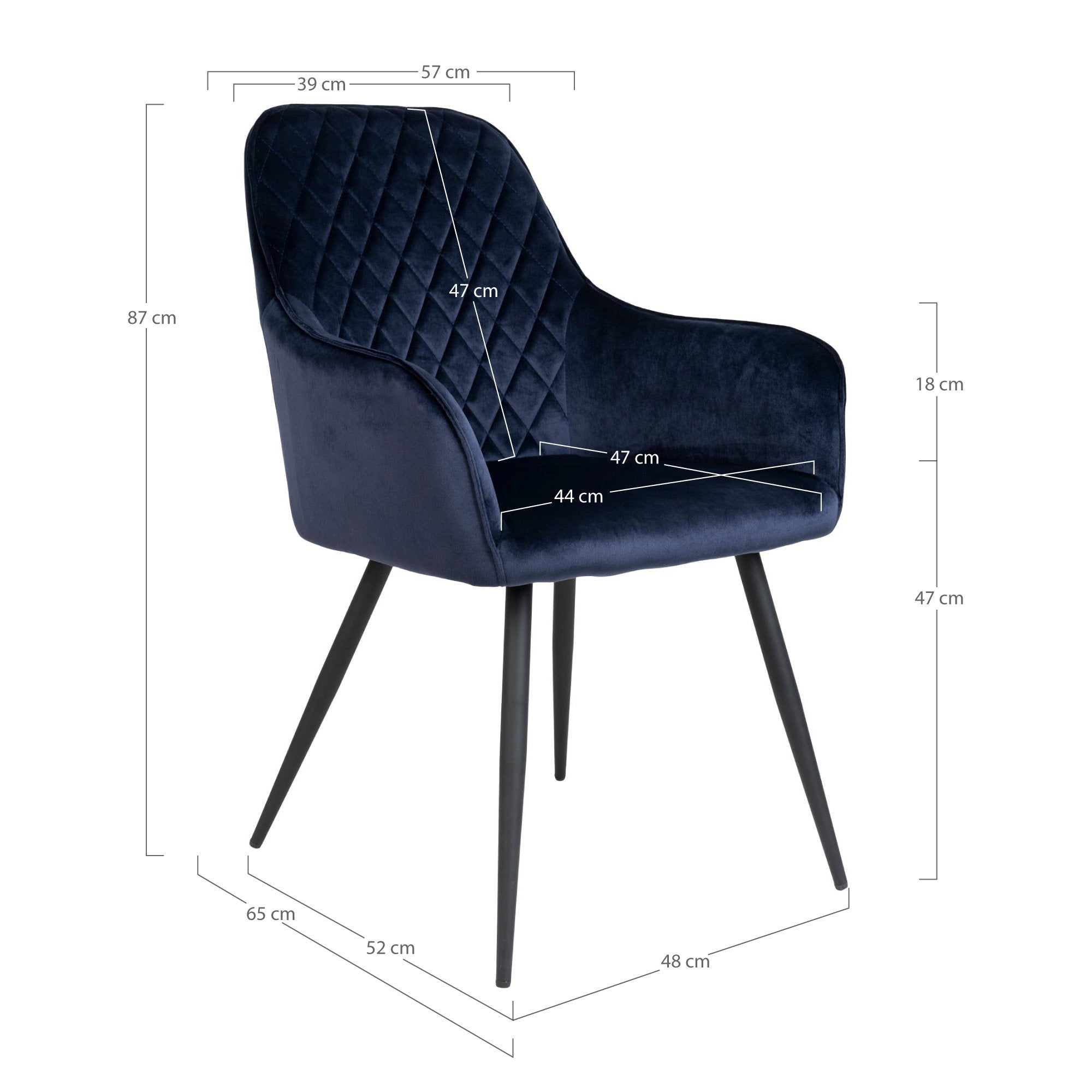 House Nordic Harbo Matstol 2 pack Blå