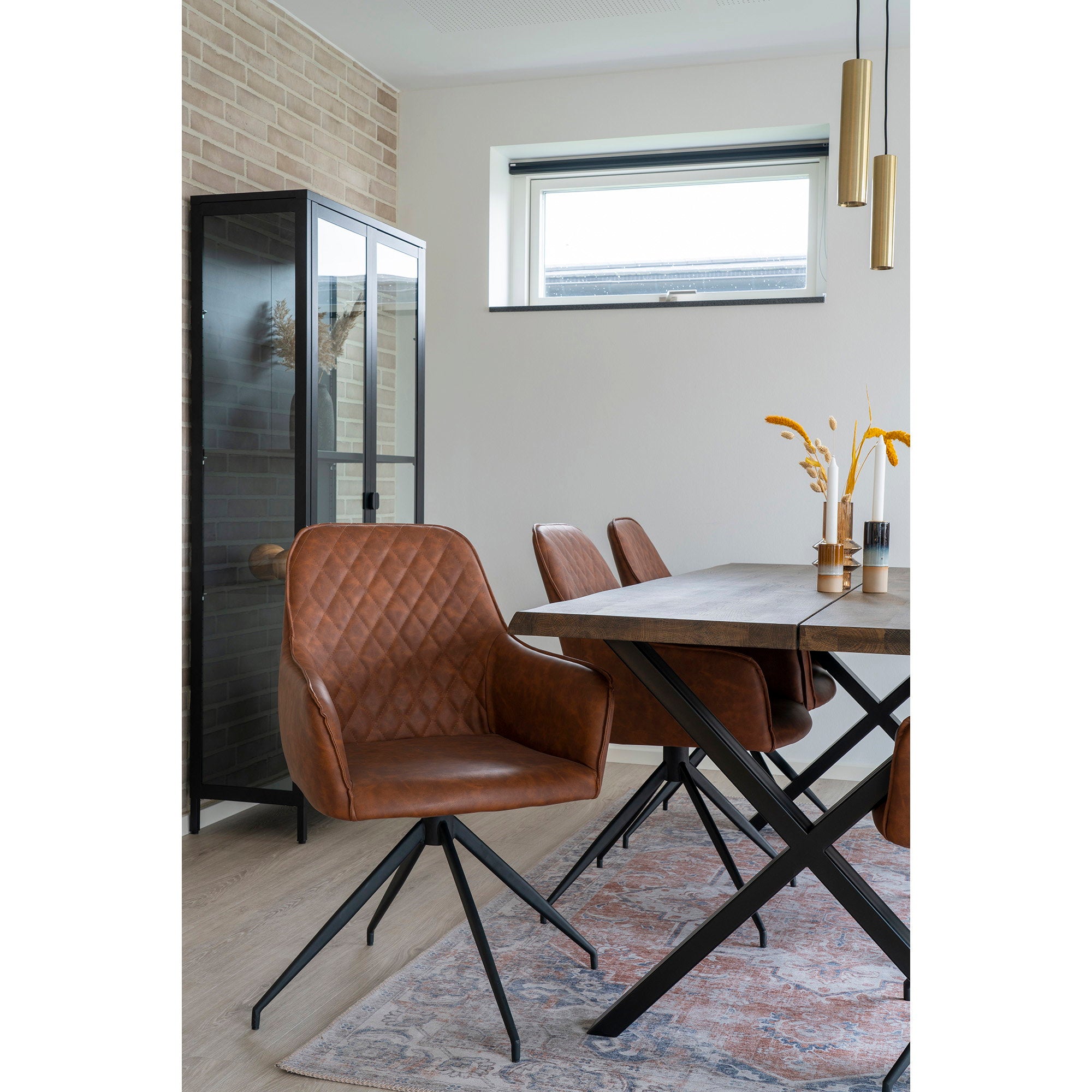 House Nordic Harbo Matstol with swivel Brun