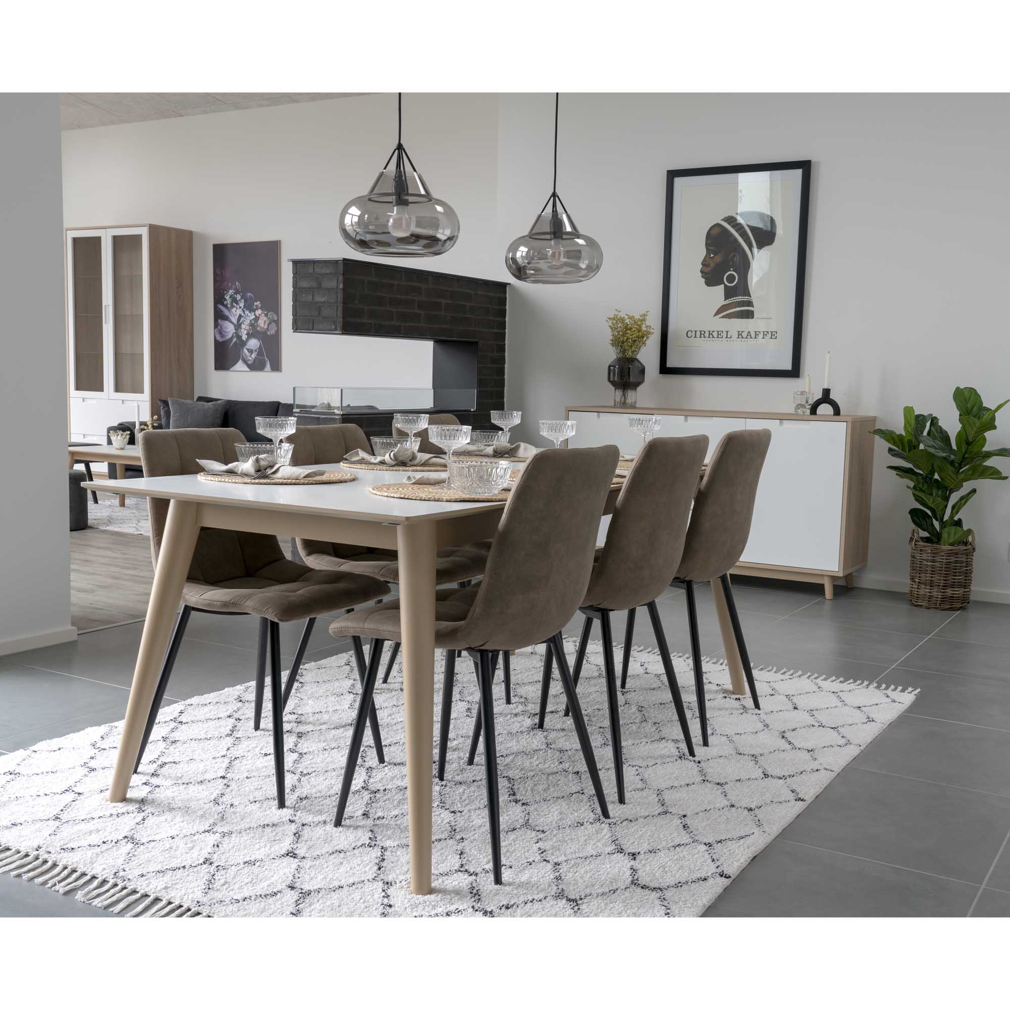 House Nordic Middelfart Matstol 2 pack Brun