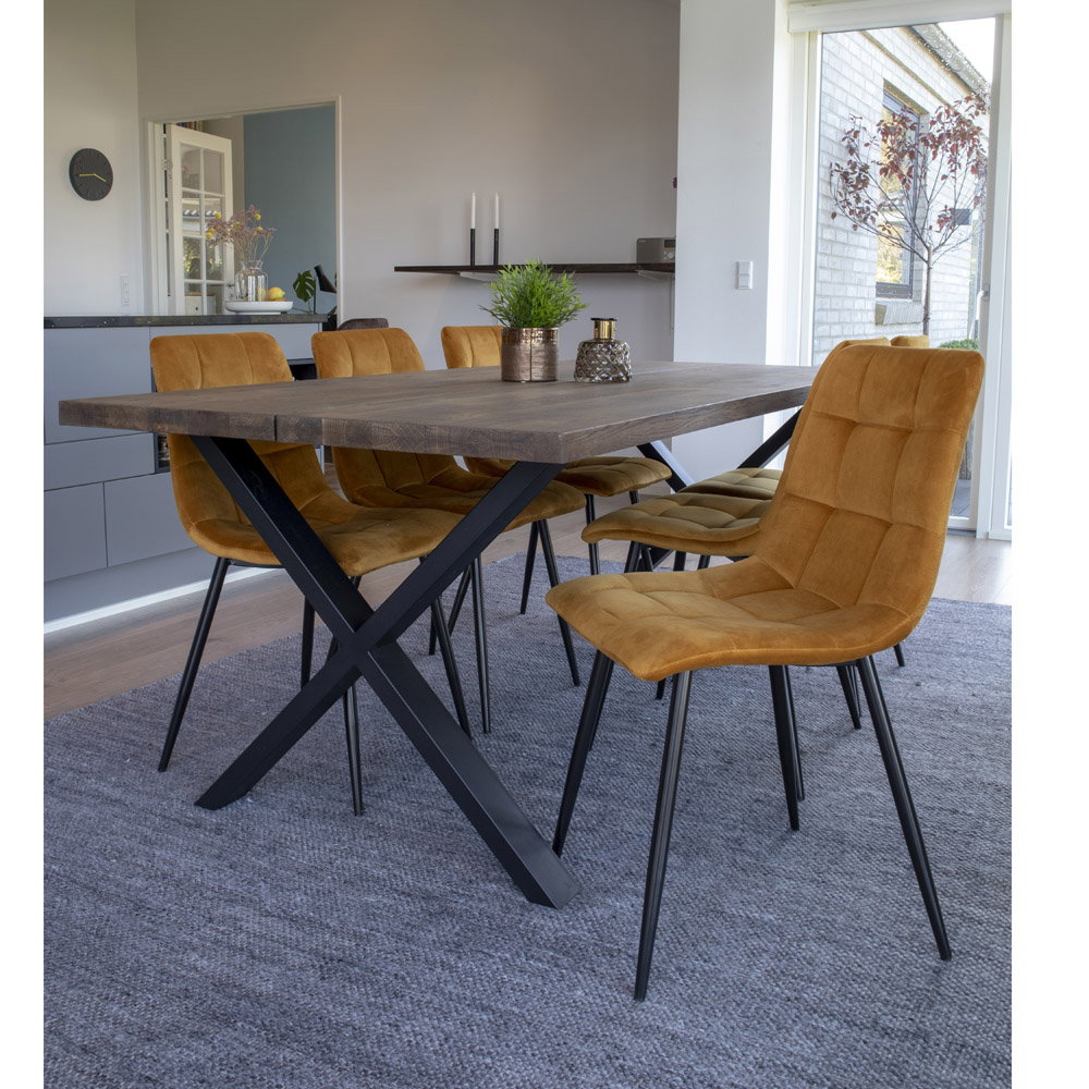 House Nordic Middelfart Matstol 2 pack Mustard Yellow