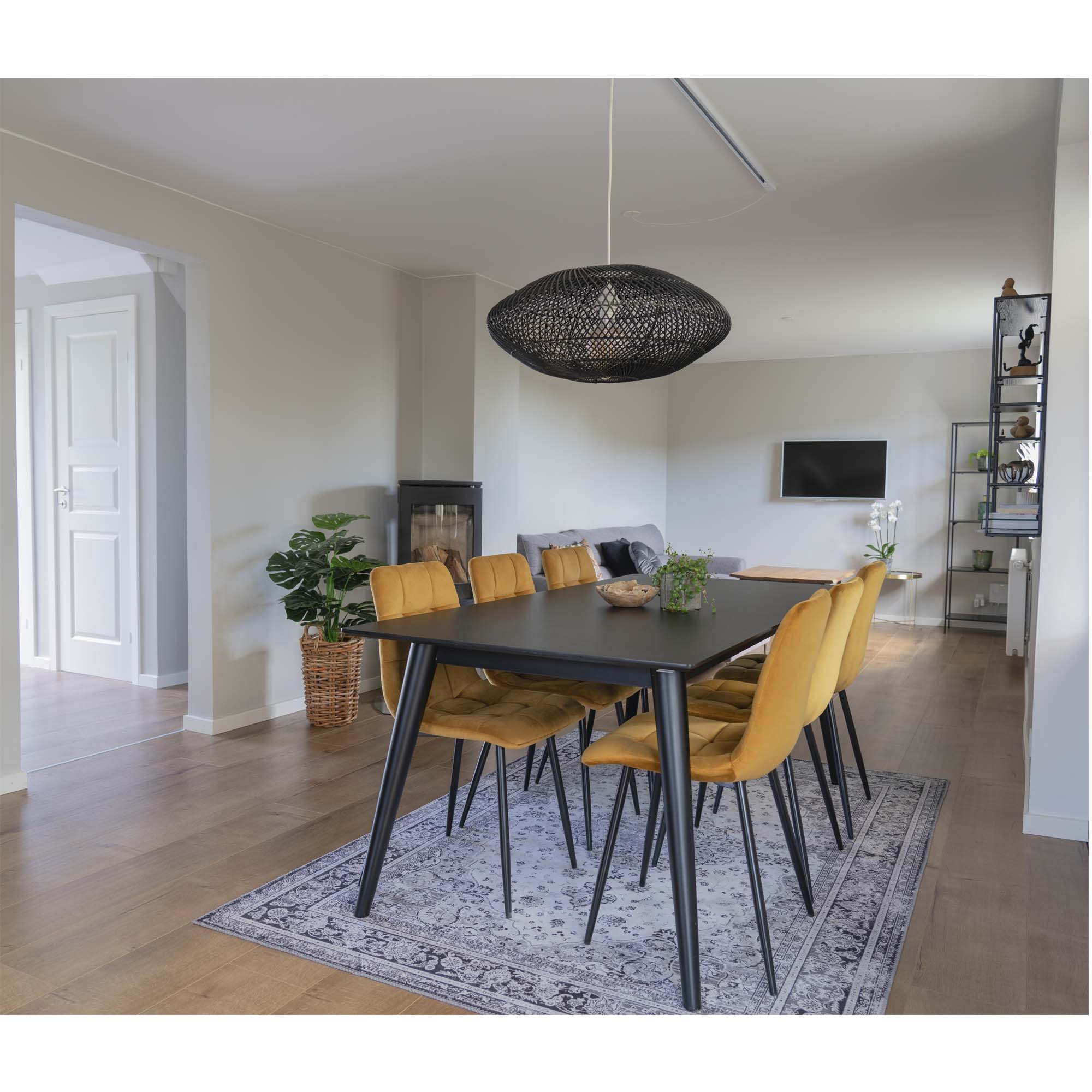 House Nordic Middelfart Matstol 2 pack Mustard Yellow