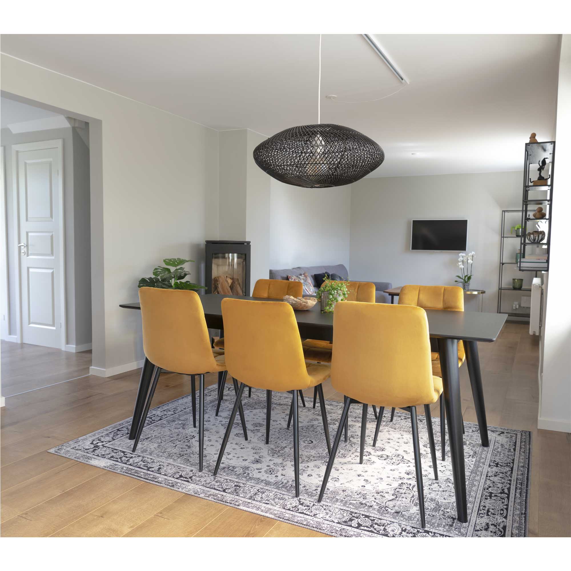 House Nordic Middelfart Matstol 2 pack Mustard Yellow