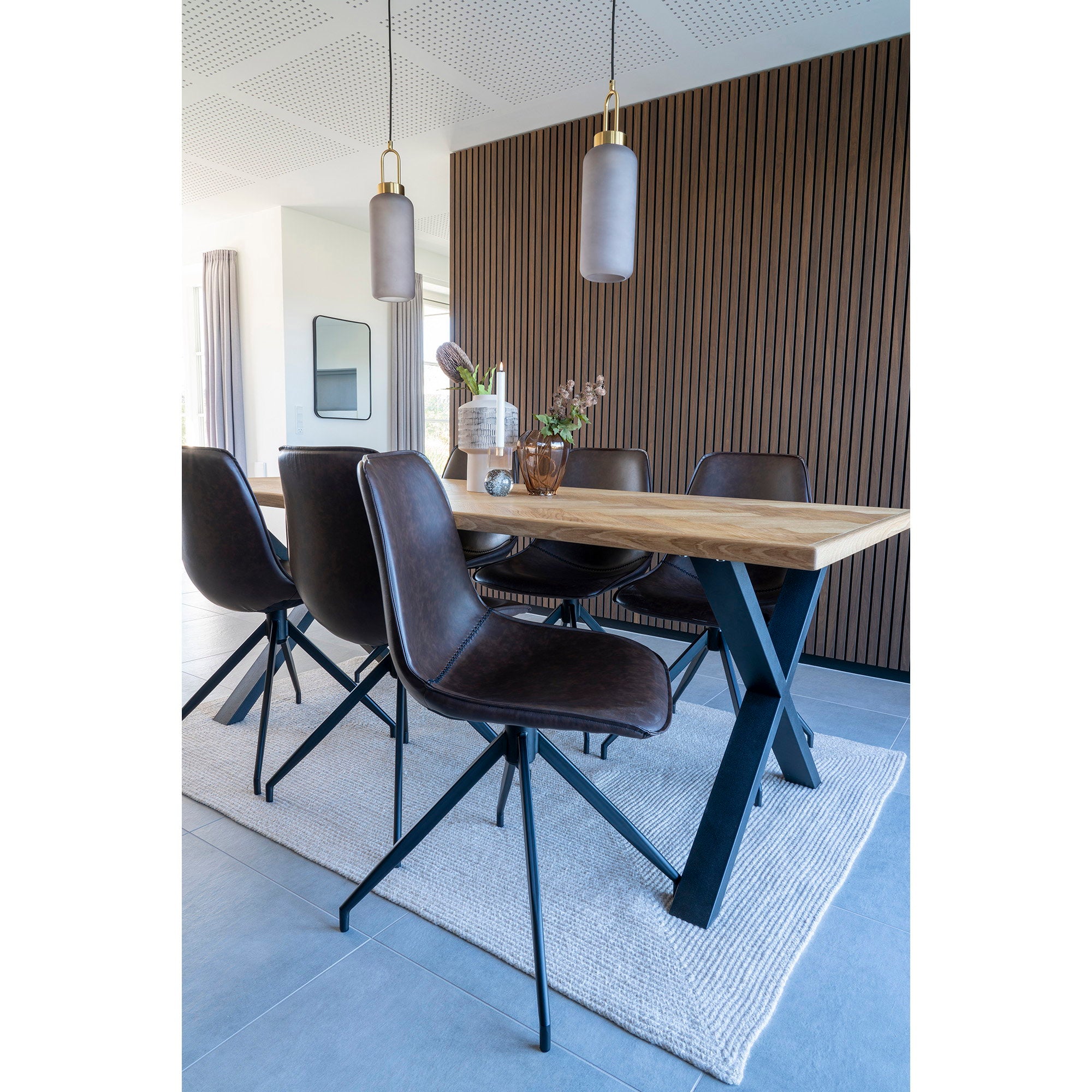House Nordic Monaco Matstol 2 pack Brun