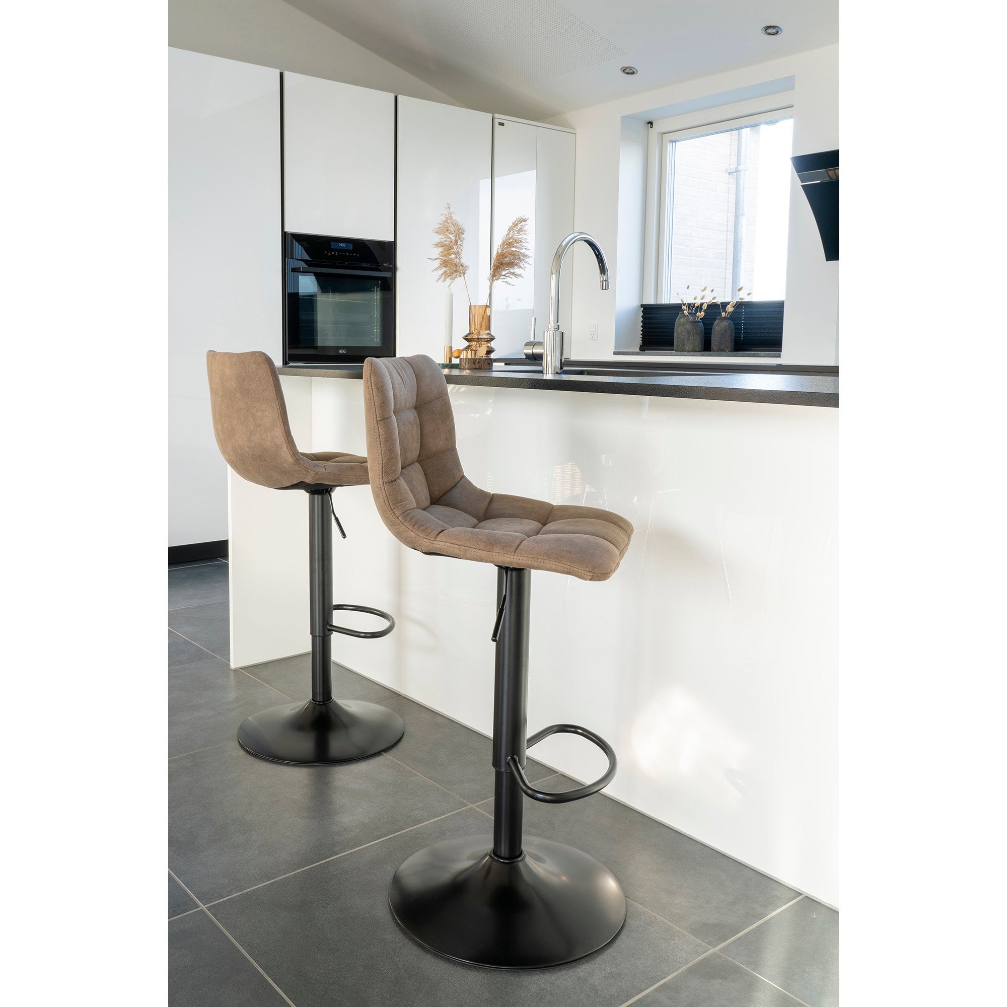 House Nordic Middelfart Barstol 2 pack Brun