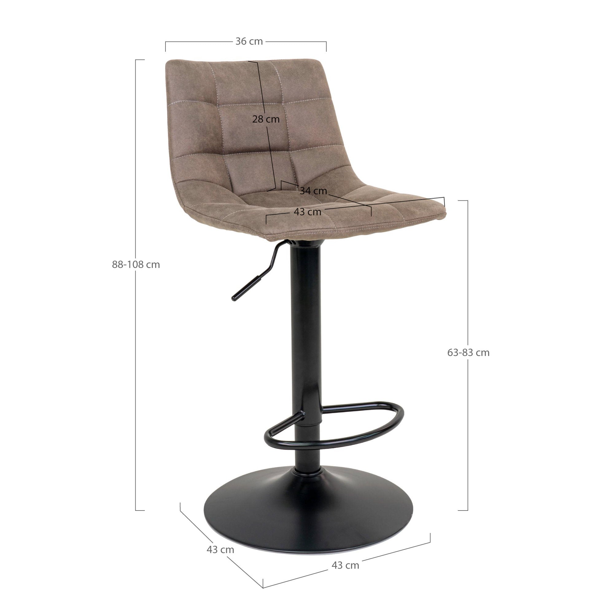 House Nordic Middelfart Barstol 2 pack Brun