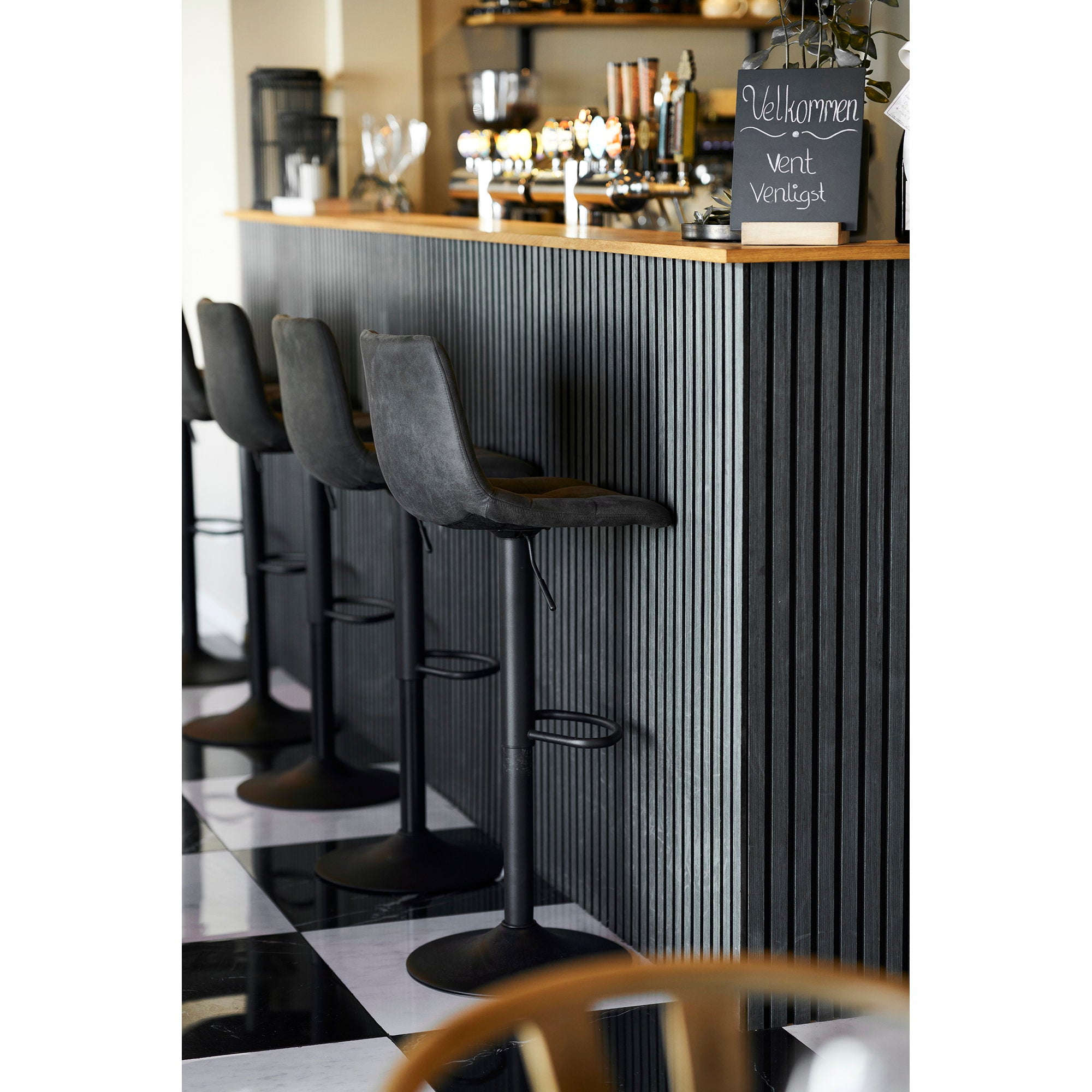 House Nordic Middelfart Barstol 2 pack Grå
