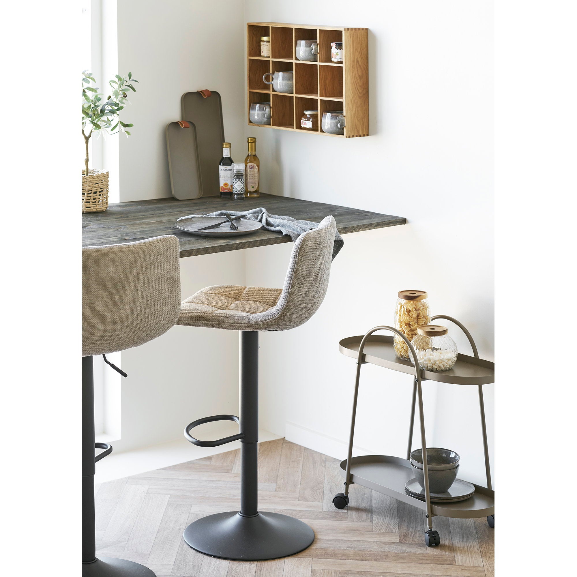 House Nordic Middelfart Barstol 2 pack Grå