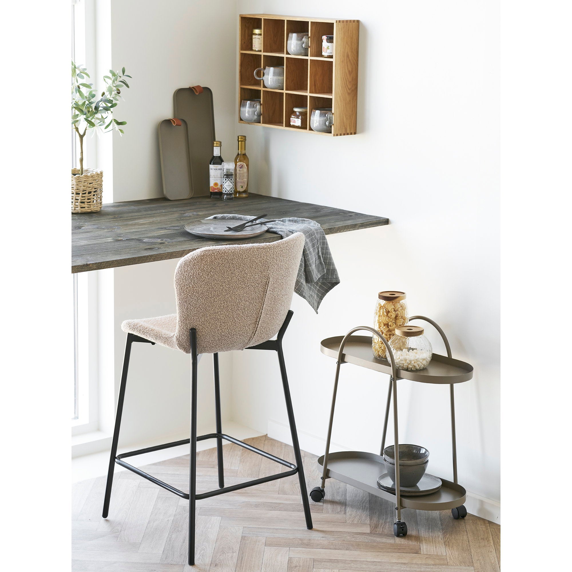 House Nordic Maceda Counter Stol 2 pack Beige