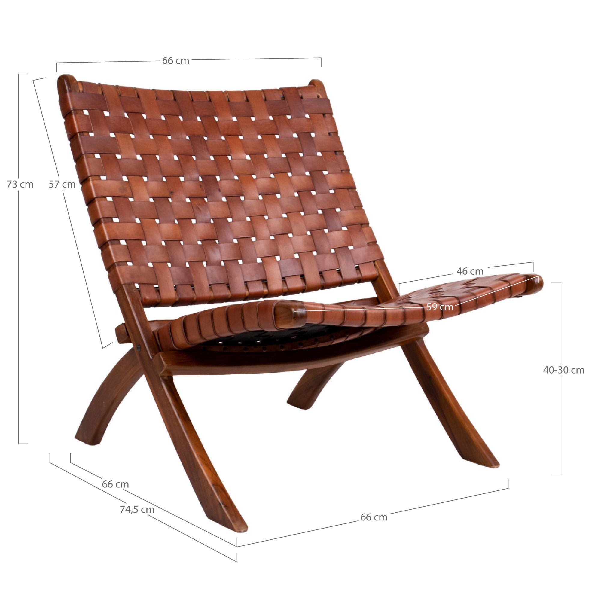 House Nordic Perugia Folding Stol Brun