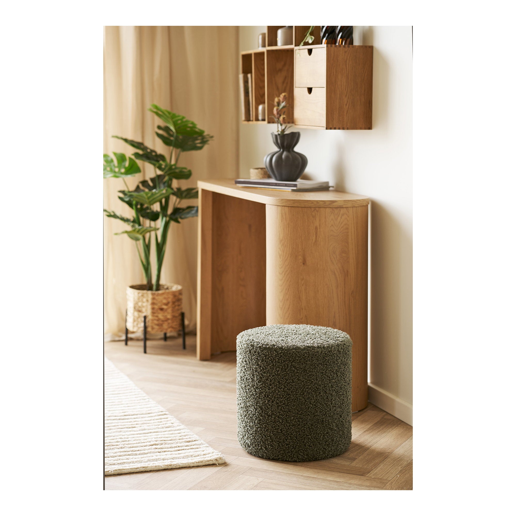 House Nordic Ejby Sittpuff Grön