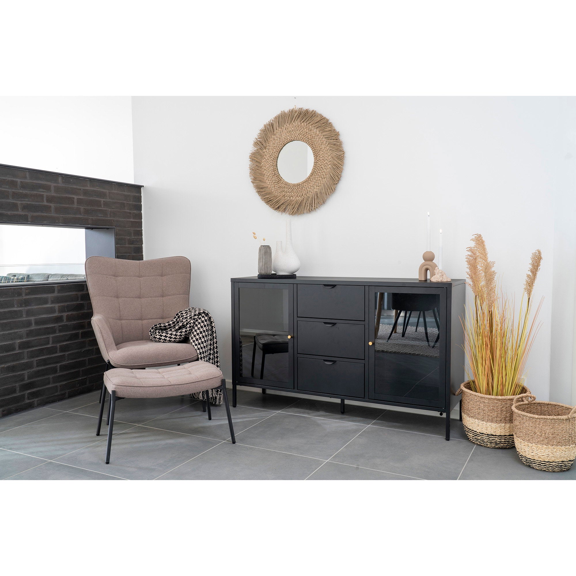House Nordic Glasgow Footrest Stone