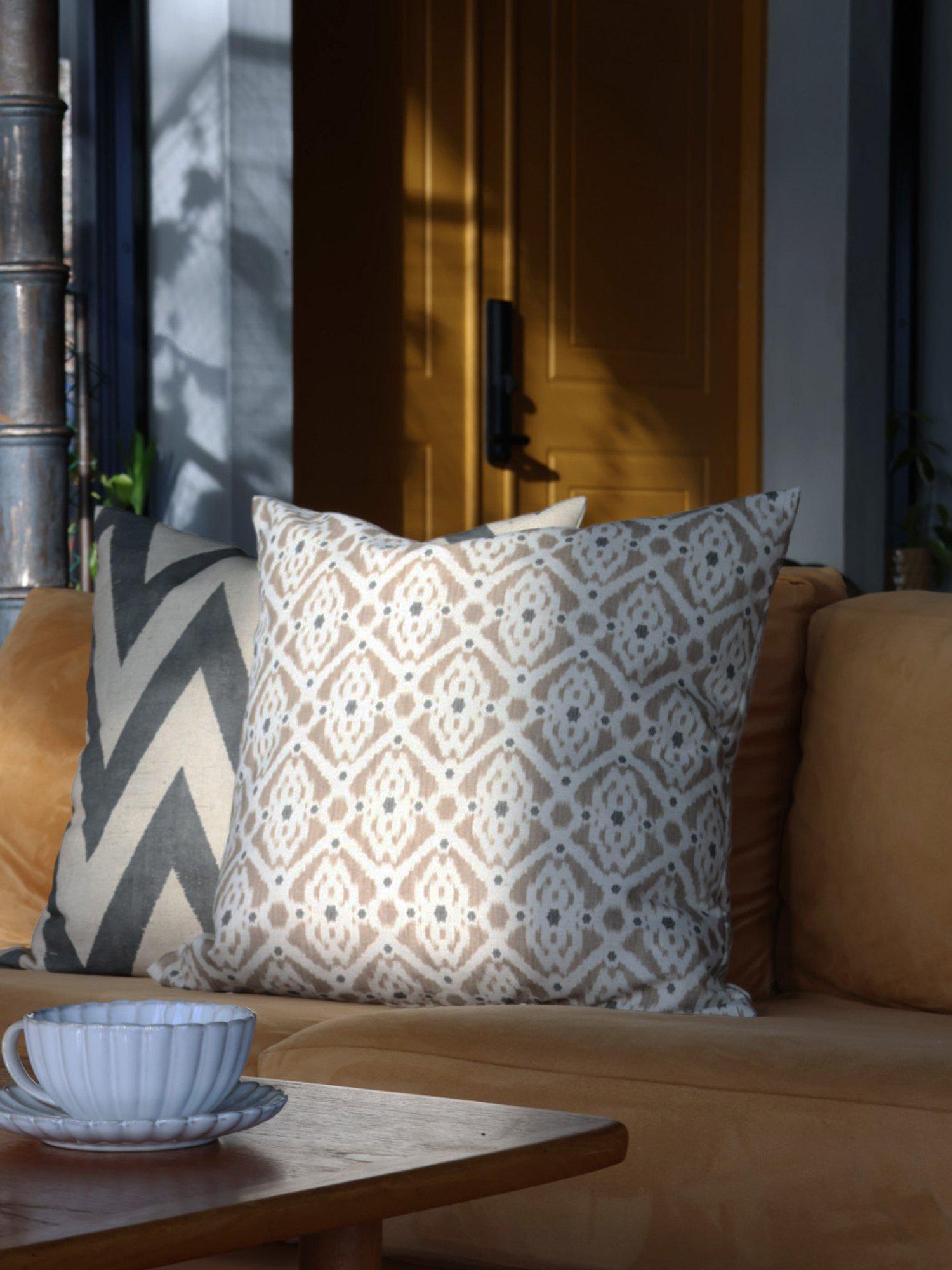 Svanefors Ikat Kuddfodral Beige 50x50cm