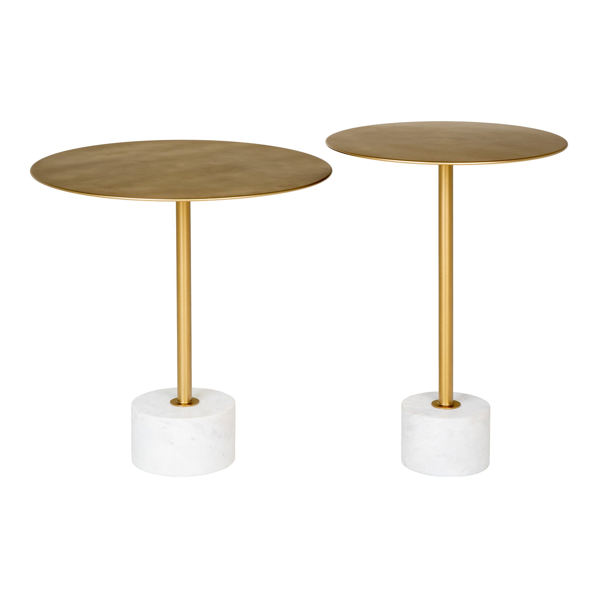 House Nordic Lecco Sidobord Brass / Marble