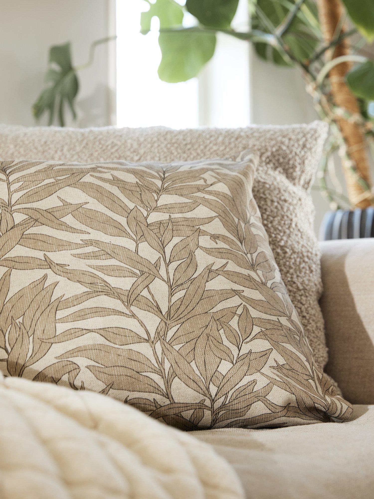 Svanefors Blad Kuddfodral Beige 45x45cm
